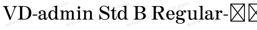 VD-admin Std B Regular字体转换
